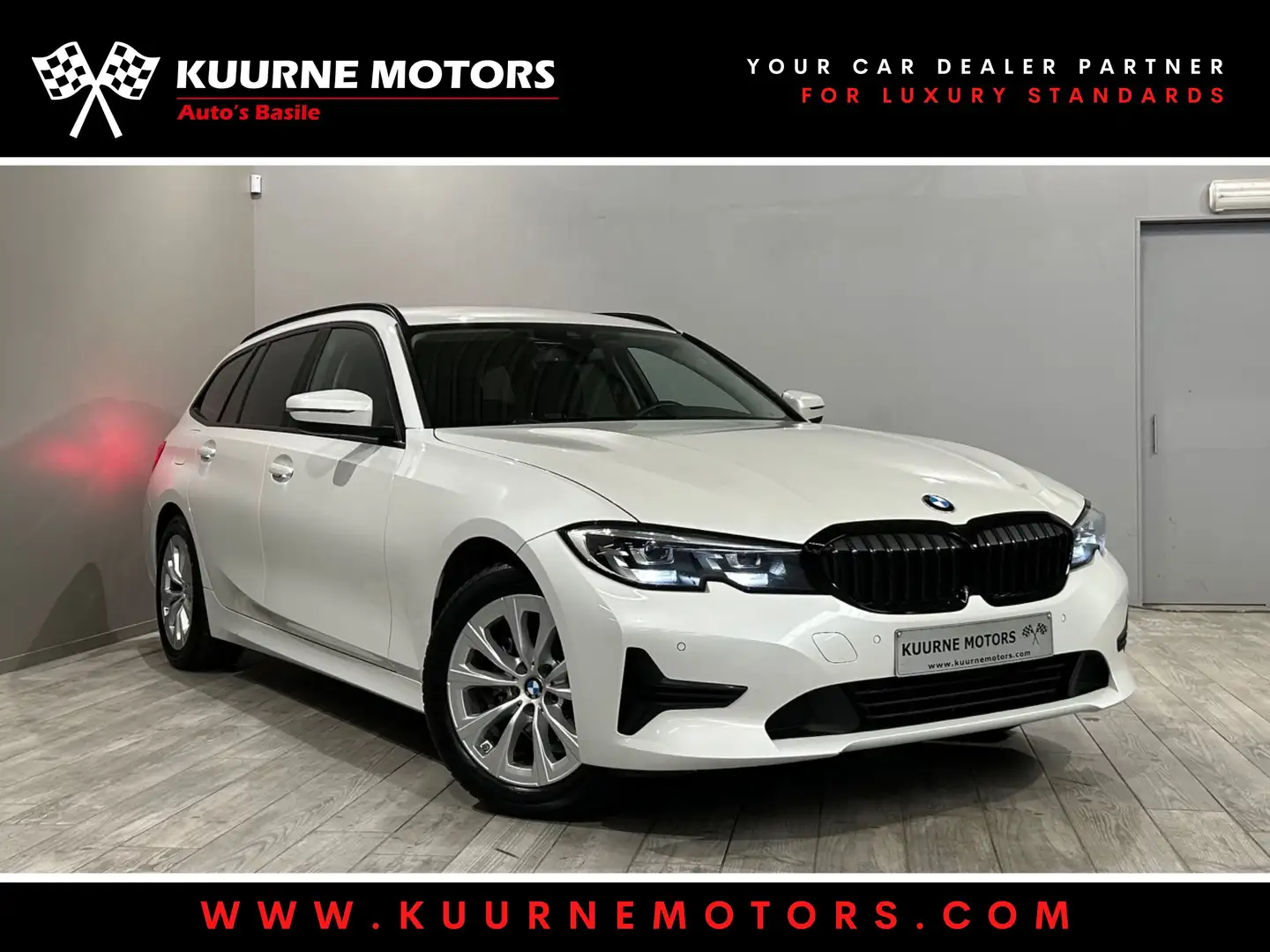 BMW 318 dA Touring Leder/SportZet/VerwZet/Bt *1j garantie* Bianco - 1