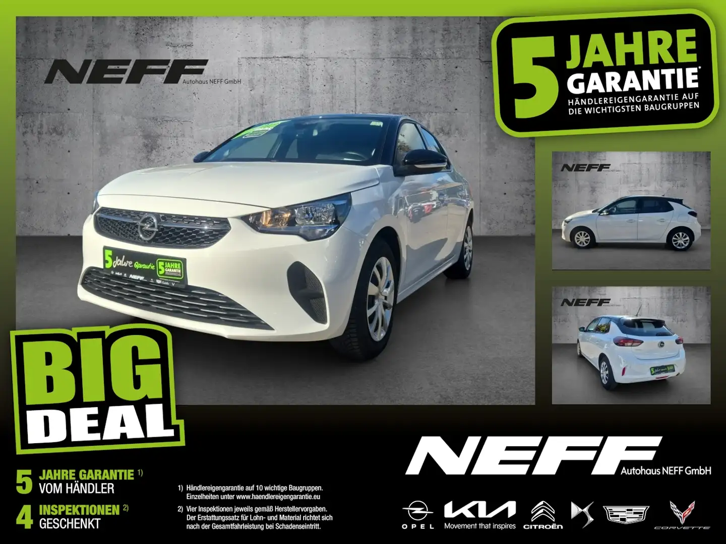 Opel Corsa F 1.2 Edition Navi+SHZ+Kam.+PDC+SpurH Blanc - 1