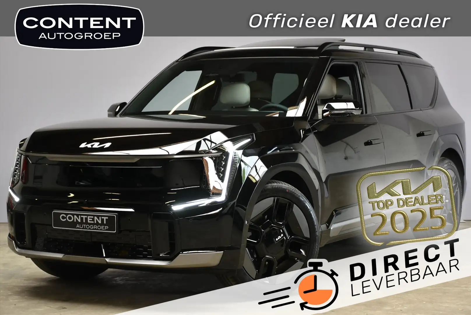 Kia EV9 99,8kWh 384pk AWD Dual Motor (6-zits) GT-Line STAA Zwart - 1
