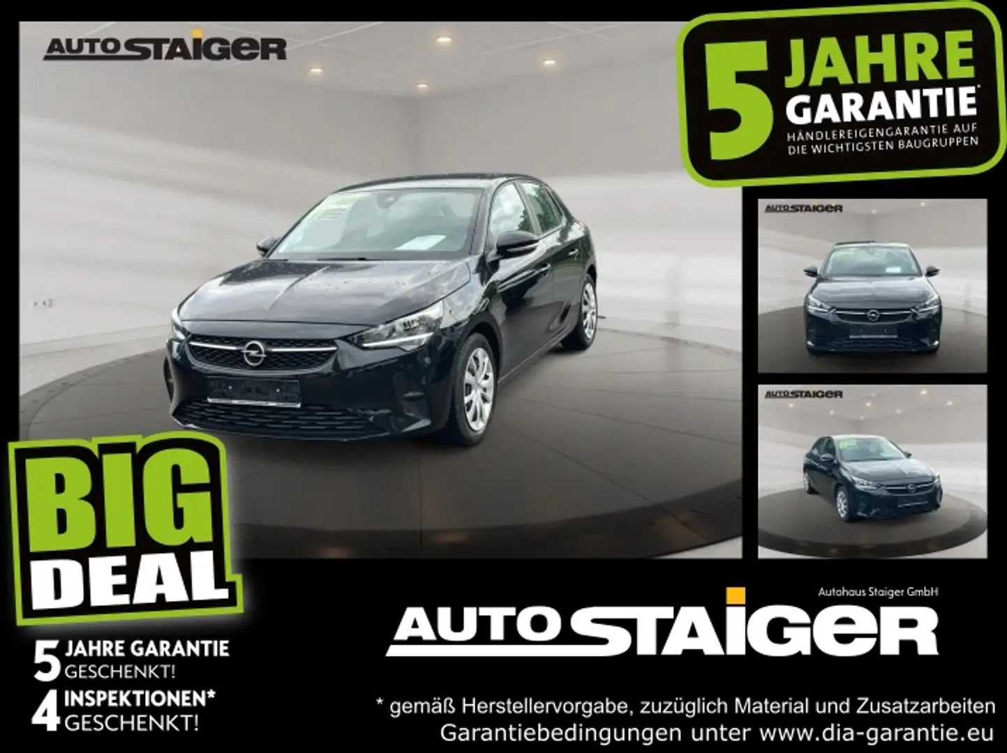 Opel Corsa F 1.2 Turbo Edition KAM Navi PDC Zwart - 1