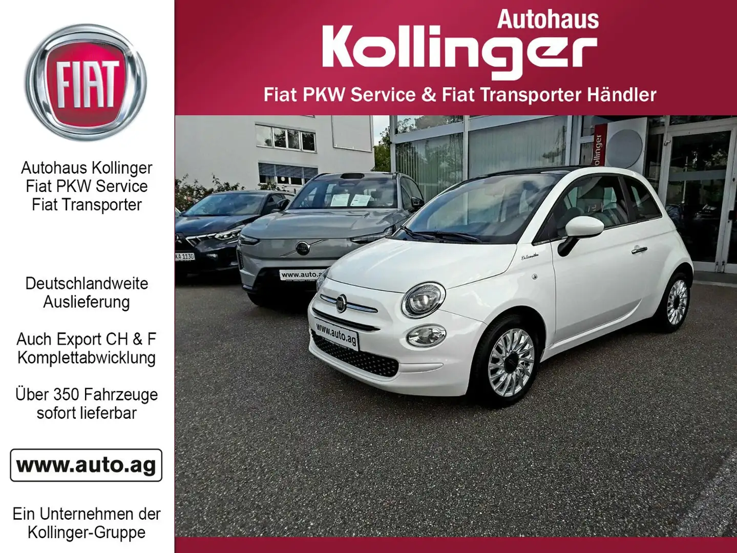 Fiat 500 1.0 DOLCEVITA HYBRID NAVI*KLIMAAUT. Weiß - 1