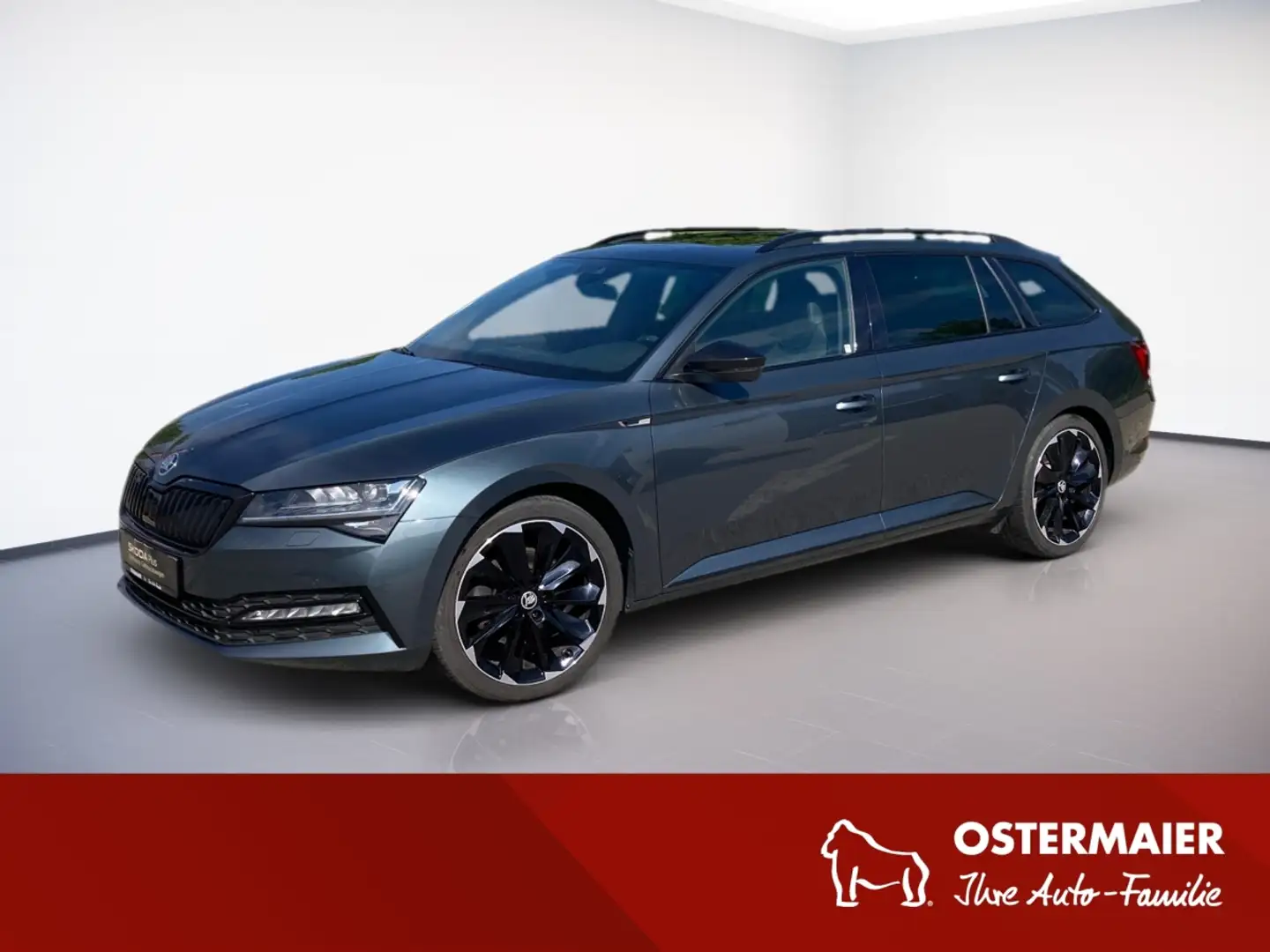 Skoda Superb Combi SPORTLINE 2.0TDI 190PS DSG LED.PANO.AHK.NAVI Grijs - 1