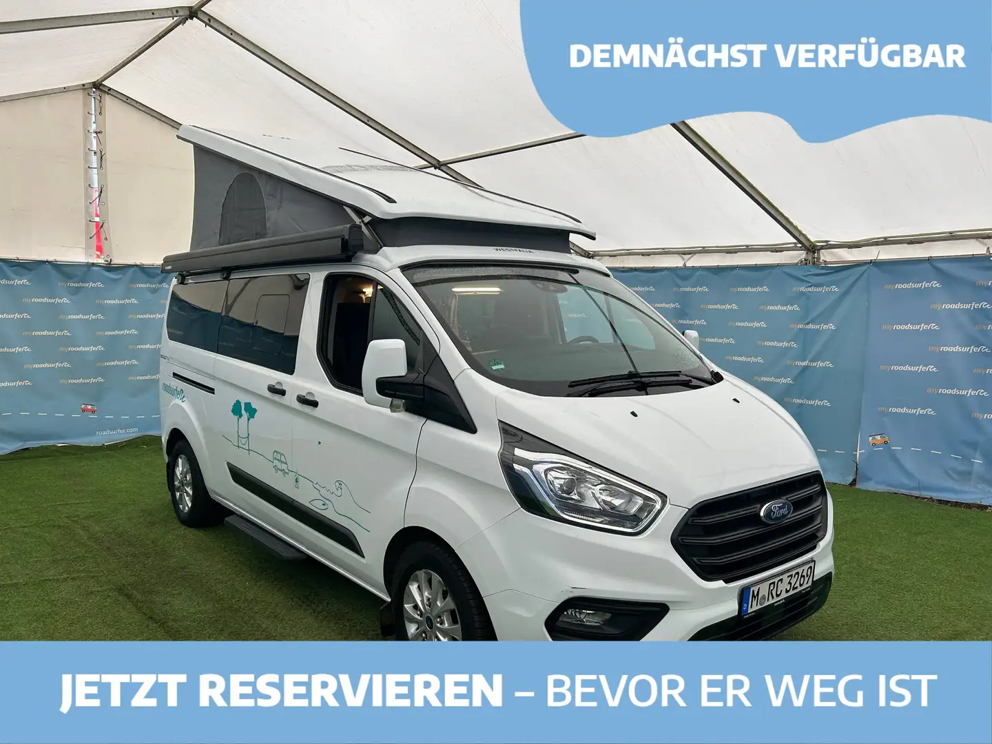 Ford Transit Custom Nugget Plus *WC *Aufst.D *AHK *AUT Weiß - 1