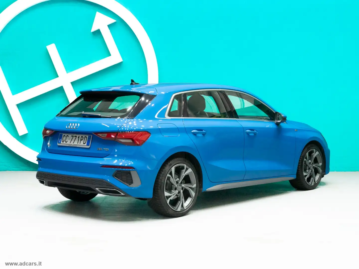 Audi A3 SPB 35 TDI S tronic S LINE EDITION CONDIZIONI IMPE Blu/Azzurro - 2
