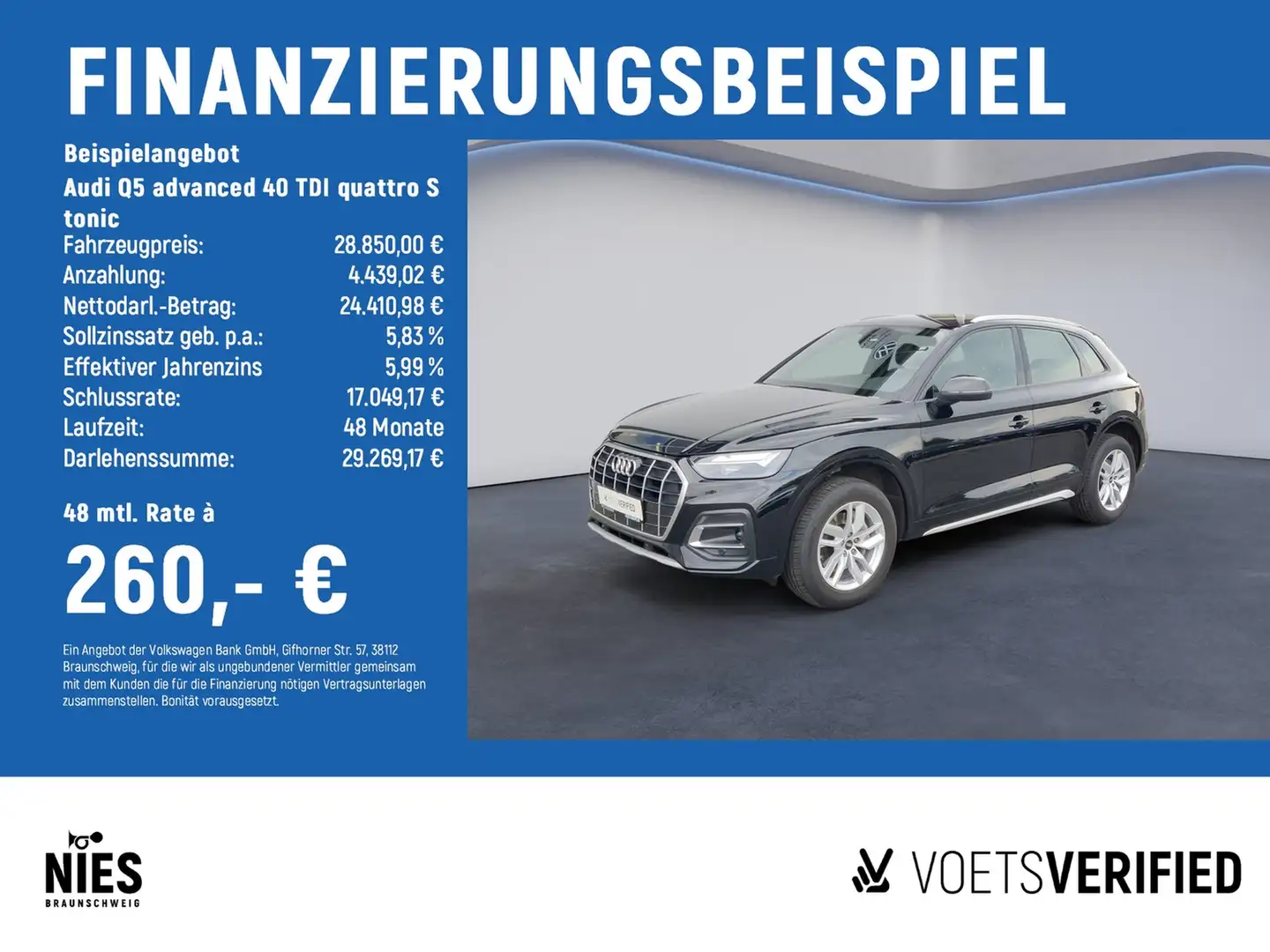 Audi Q5 advanced 40 TDI quattro S tonic LED+STANDHZG+KLIMA Schwarz - 2