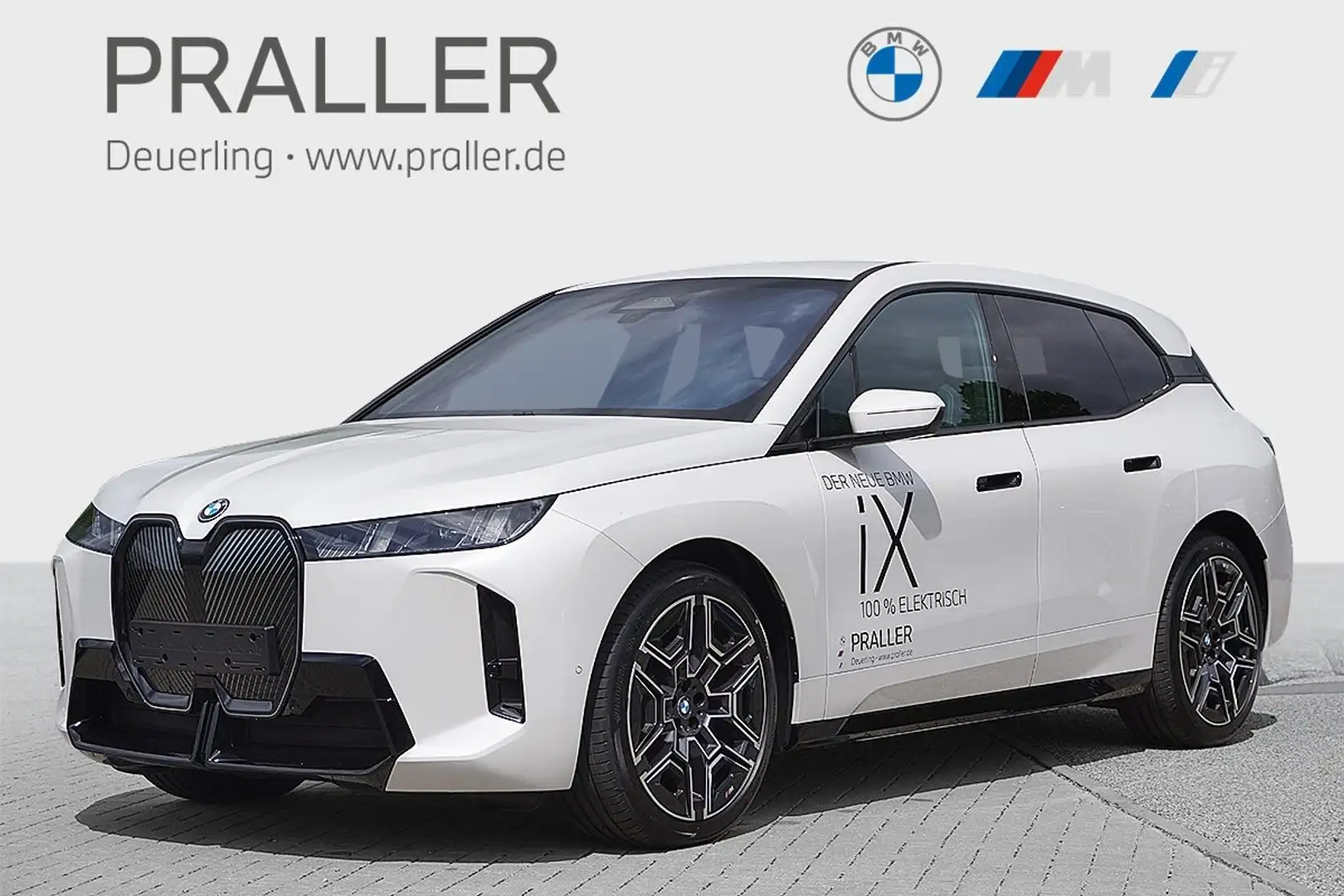 BMW iX xDrive45 M Sport AHK HeadUp M-Sitze Kamera ACC Sit Weiß - 1