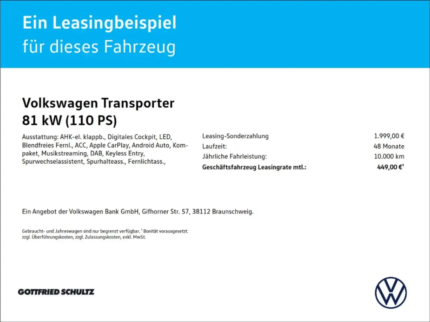 Volkswagen Transporter Kombi 9-Sitzer 81 kW TDI 6-Gang Klima u.v.m Grijs - 2