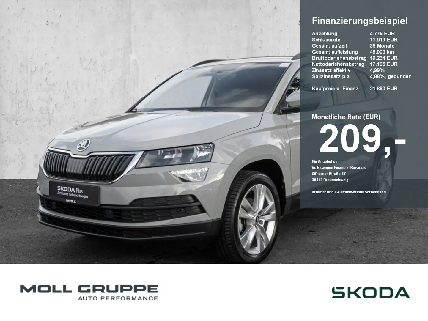 Skoda Karoq 1.5 TSI DSG Style Grau - 1