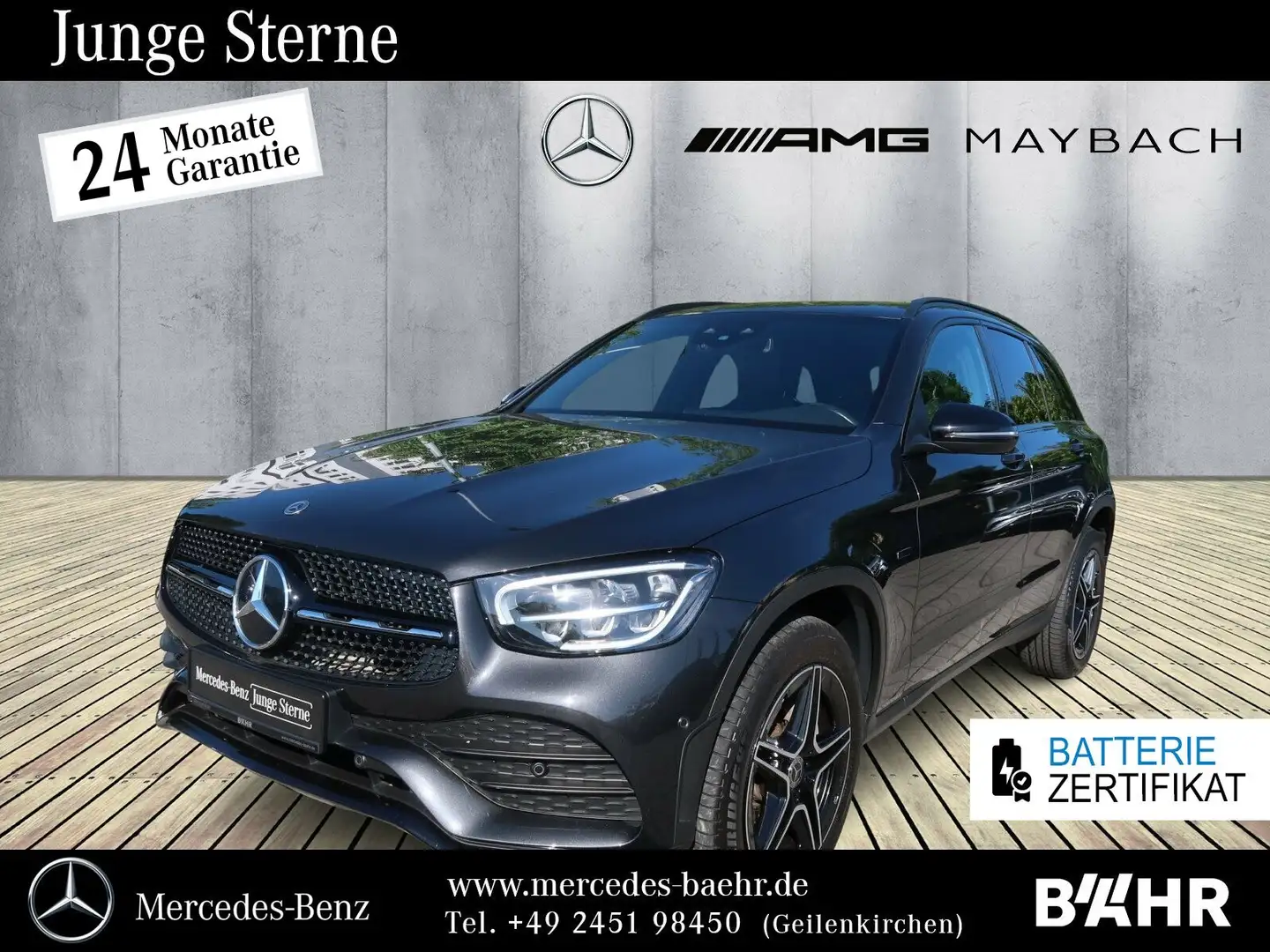 Mercedes-Benz GLC 300 GLC 300 e 4M AMG+Night/Pano/AHK/Distronic/LMR19" Grijs - 1