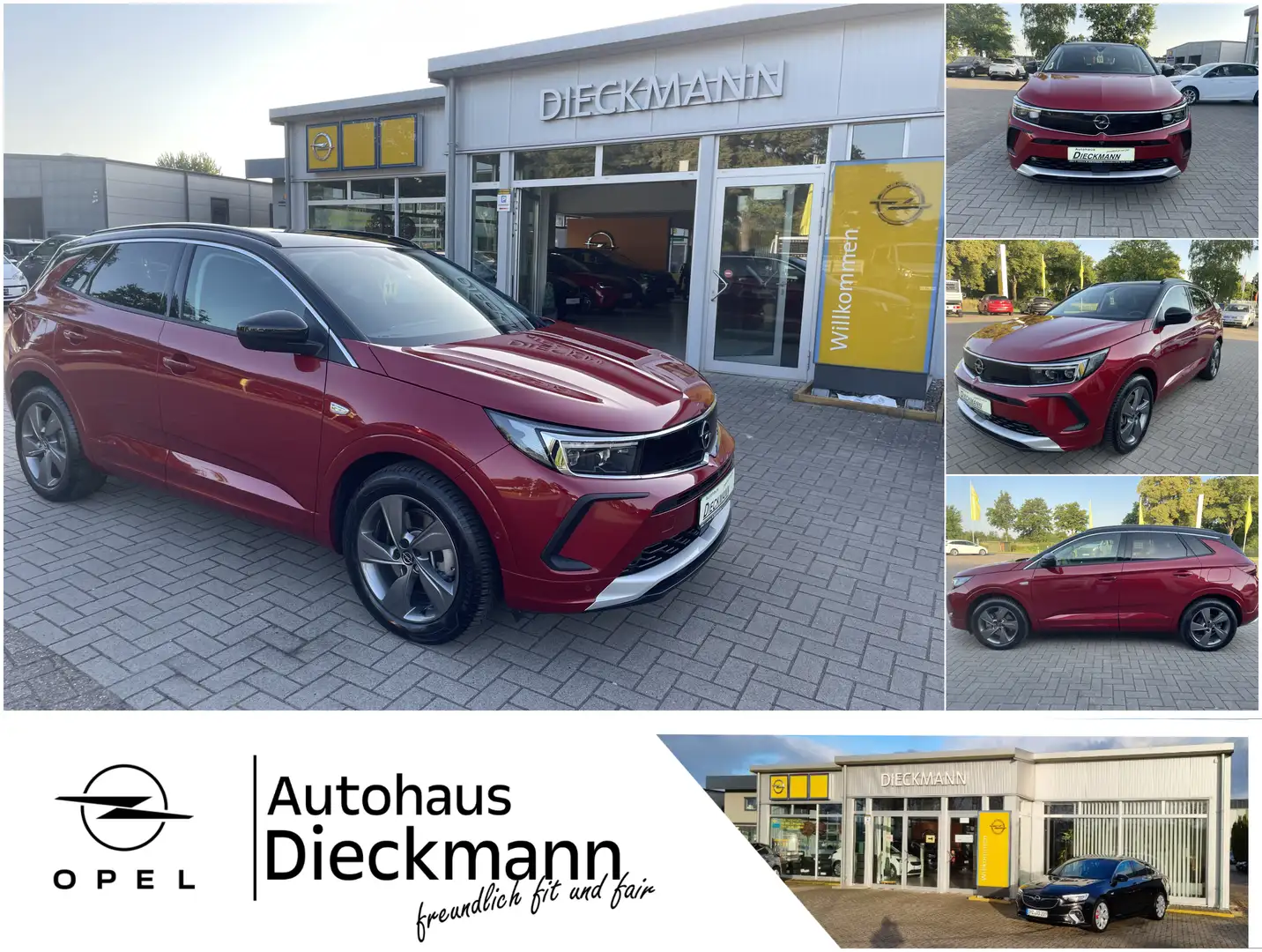 Opel Grandland 1.6 Hybrid Ultimate Navi 360°Cam LED Matrix Alcant Rot - 1