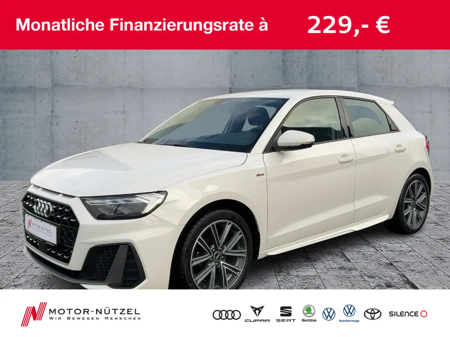 Audi A1 25 TFSI S-LINE LED+SHZ+PDC+DAB+17" White - 1