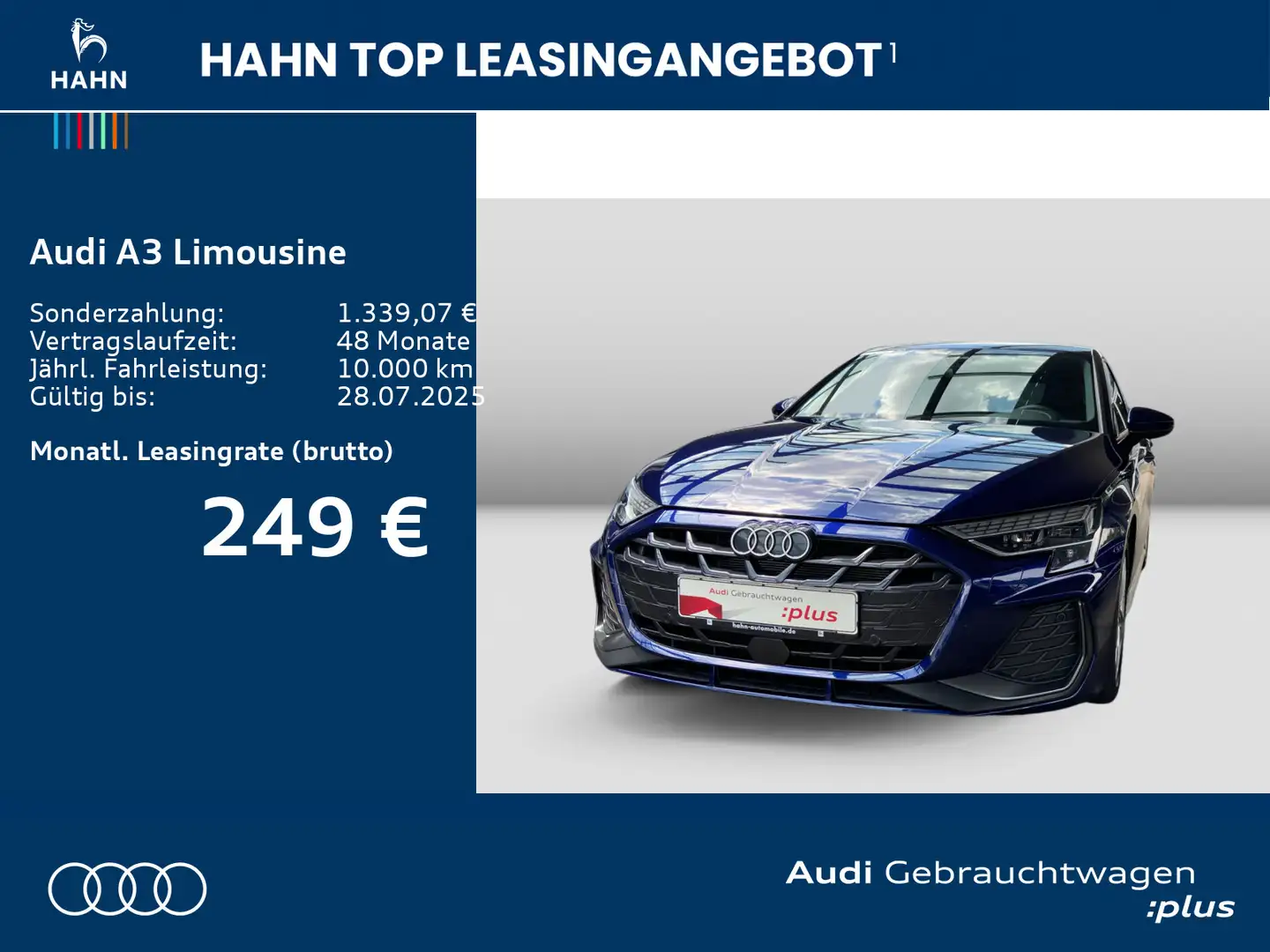 Audi A3 35TFSI S line Virtual AHK Navi LED Blau - 2