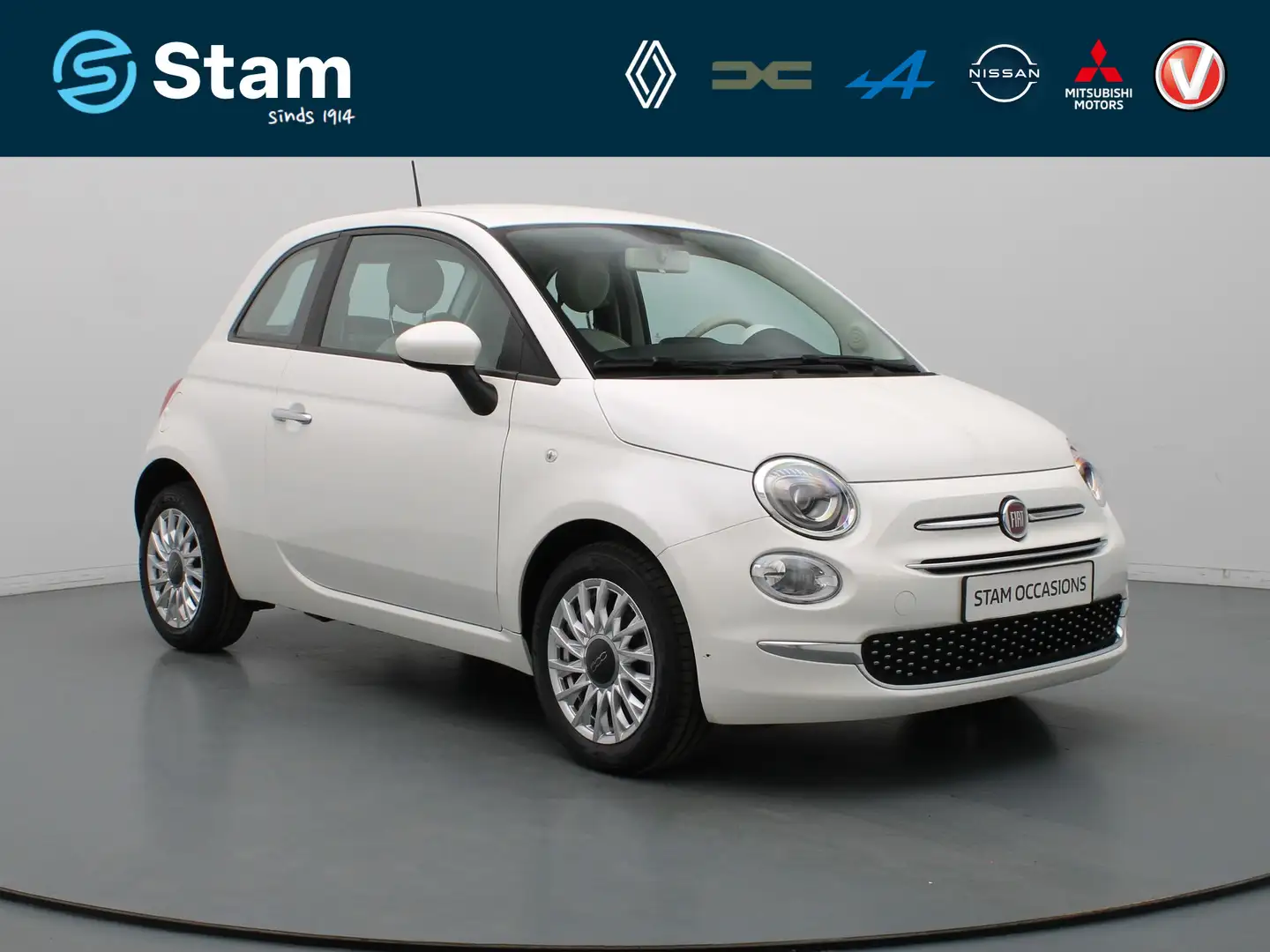 Fiat 500 70pk Hybrid Lounge Airco | Cruise | Carplay Weiß - 1