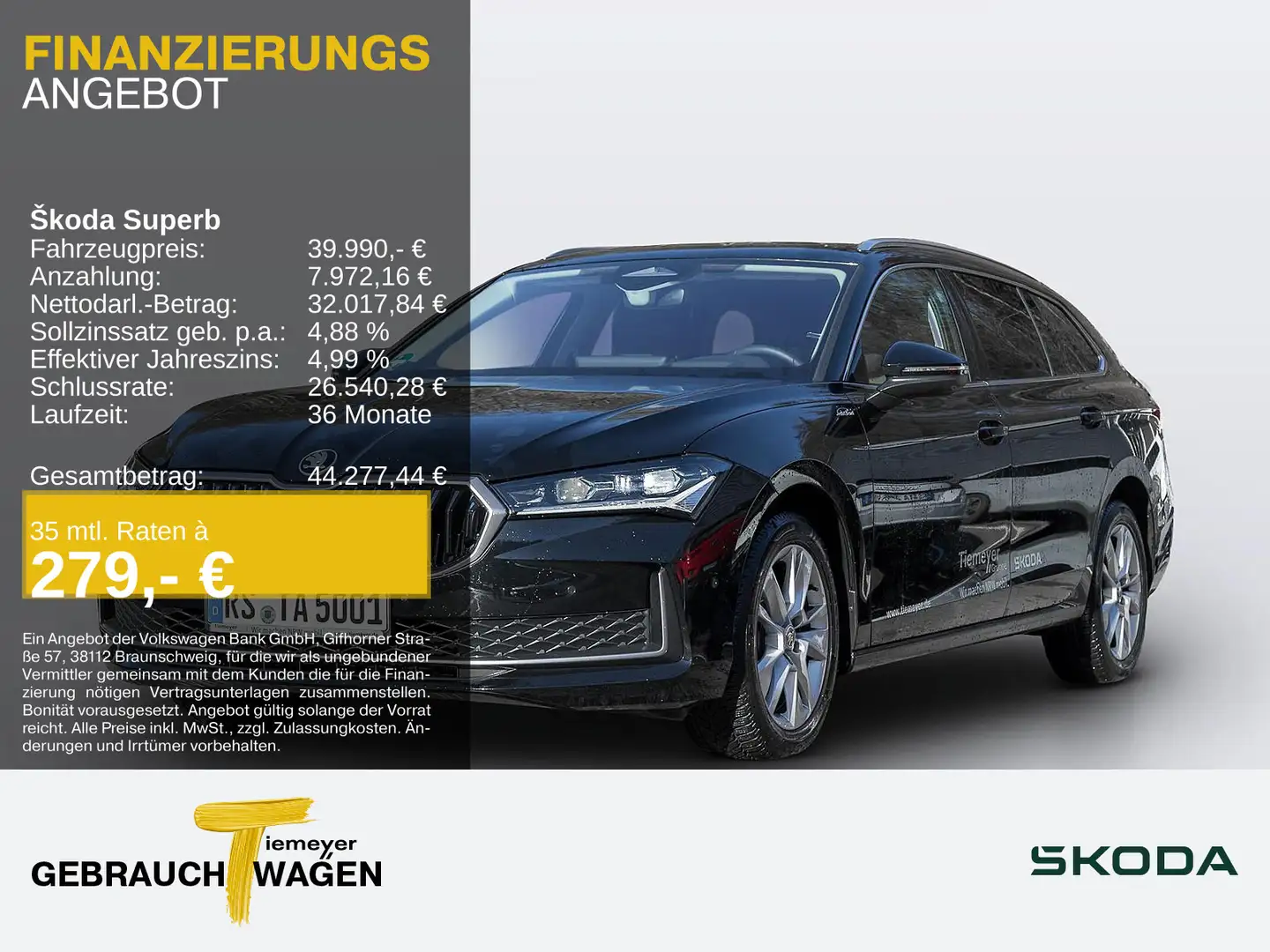 Skoda Superb Combi 2.0 TDI DSG L&K AHK NAVI STDHZ PANO Schwarz - 1
