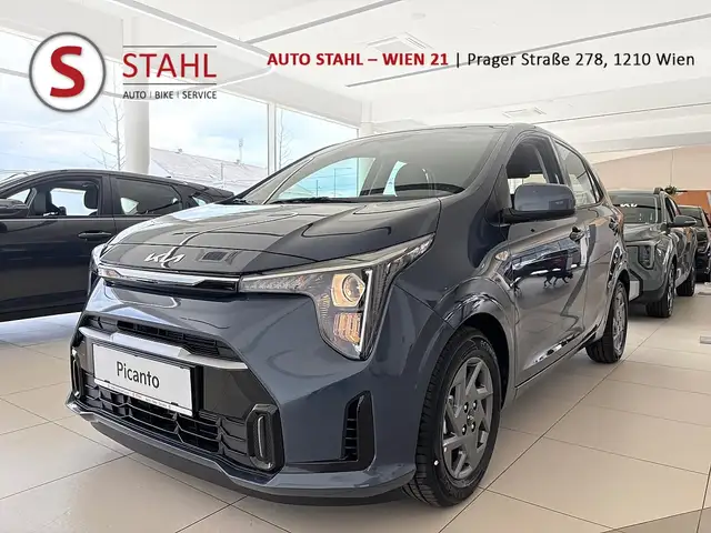 Kia Picanto 1,0 GDI Silber AUTO STAHL WIEN 21 smoke blau