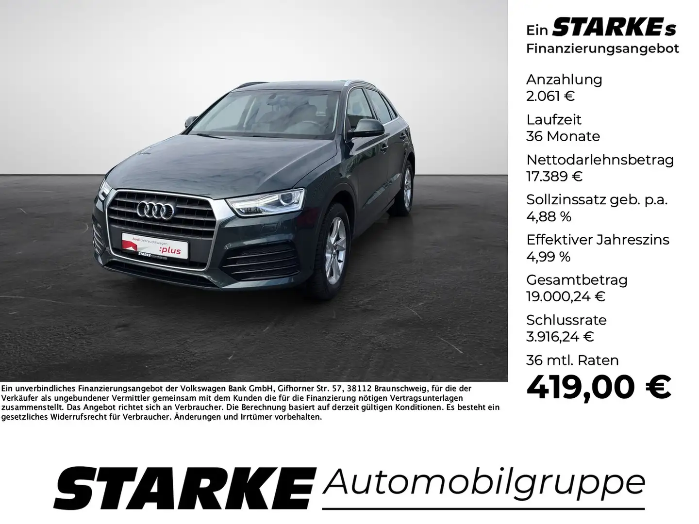 Audi Q3 2.0 TDI sport Vert - 1