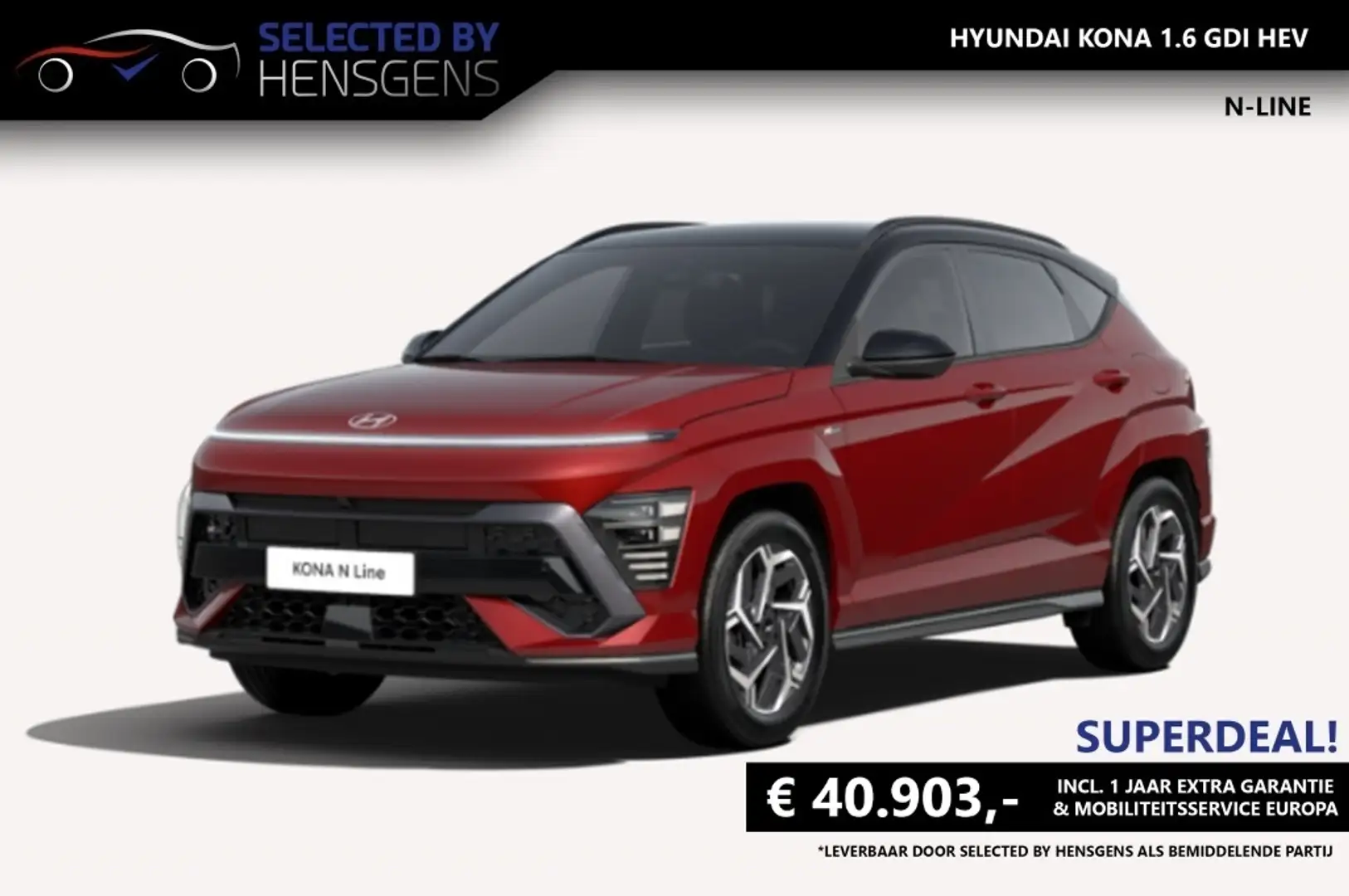 Hyundai KONA 1.6 GDI HEV N Line Rood - 1