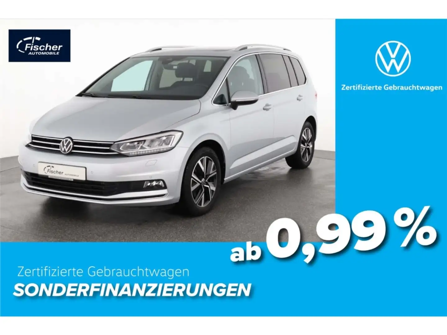 Volkswagen Touran 2.0 TDI Highline DSG AHK/P-Dach/NAV/LED Silber - 1