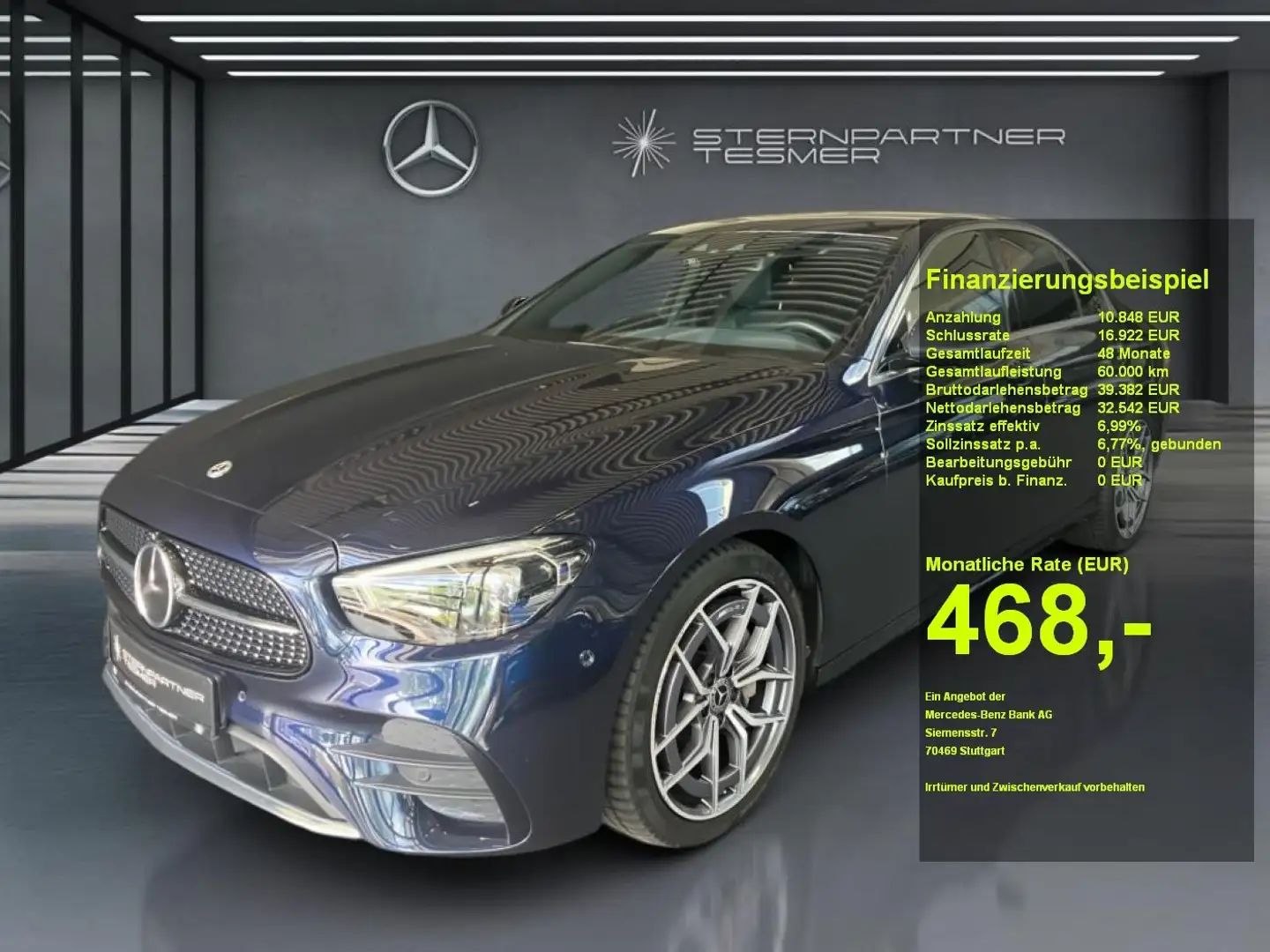 Mercedes-Benz E 220 d +AMG+360°+DISTRONIC+KAMERA+WIDE Bleu - 1