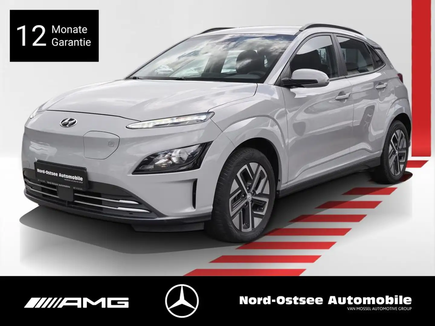 Hyundai KONA SELECT ELEKTRO 2WD KAMERA ACC PDC KLIMA SHZ Grijs - 1