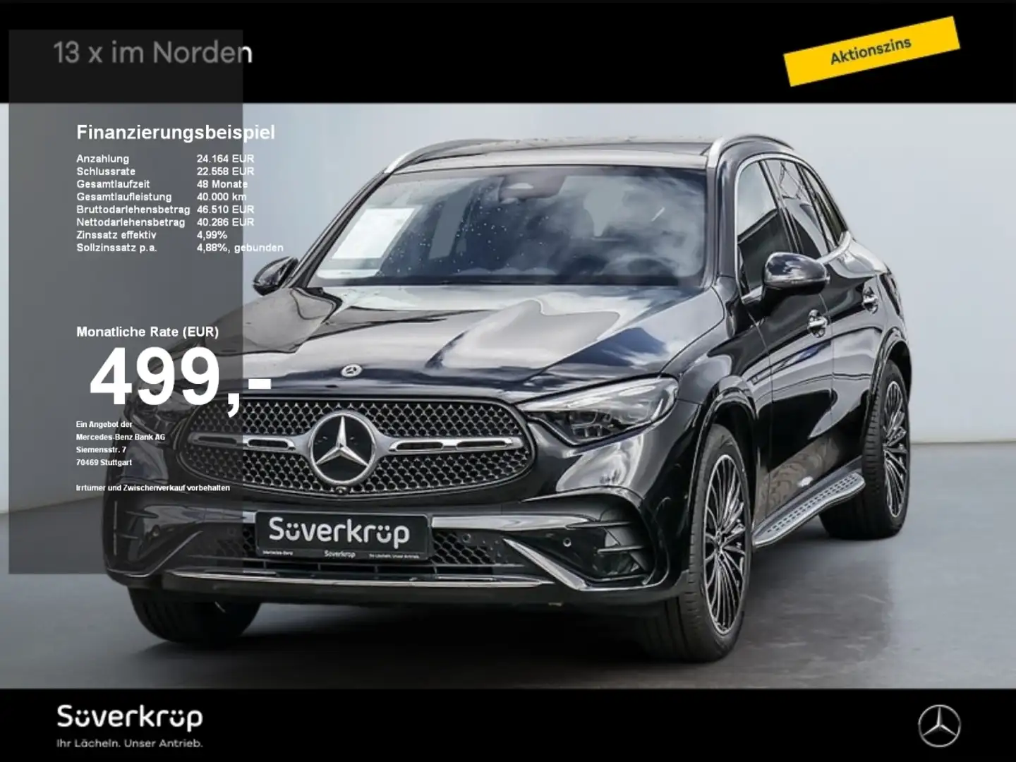 Mercedes-Benz GLC 300 4M BURM AMG DISTR SPUR PANO 360 AHK PDC Schwarz - 1