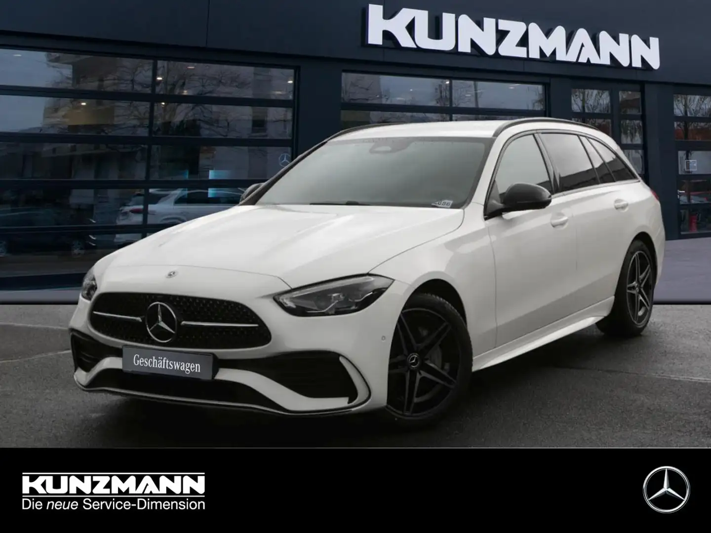Mercedes-Benz C 220 d 4MATIC T-Modell AMG Night Distronic AHK Weiß - 1