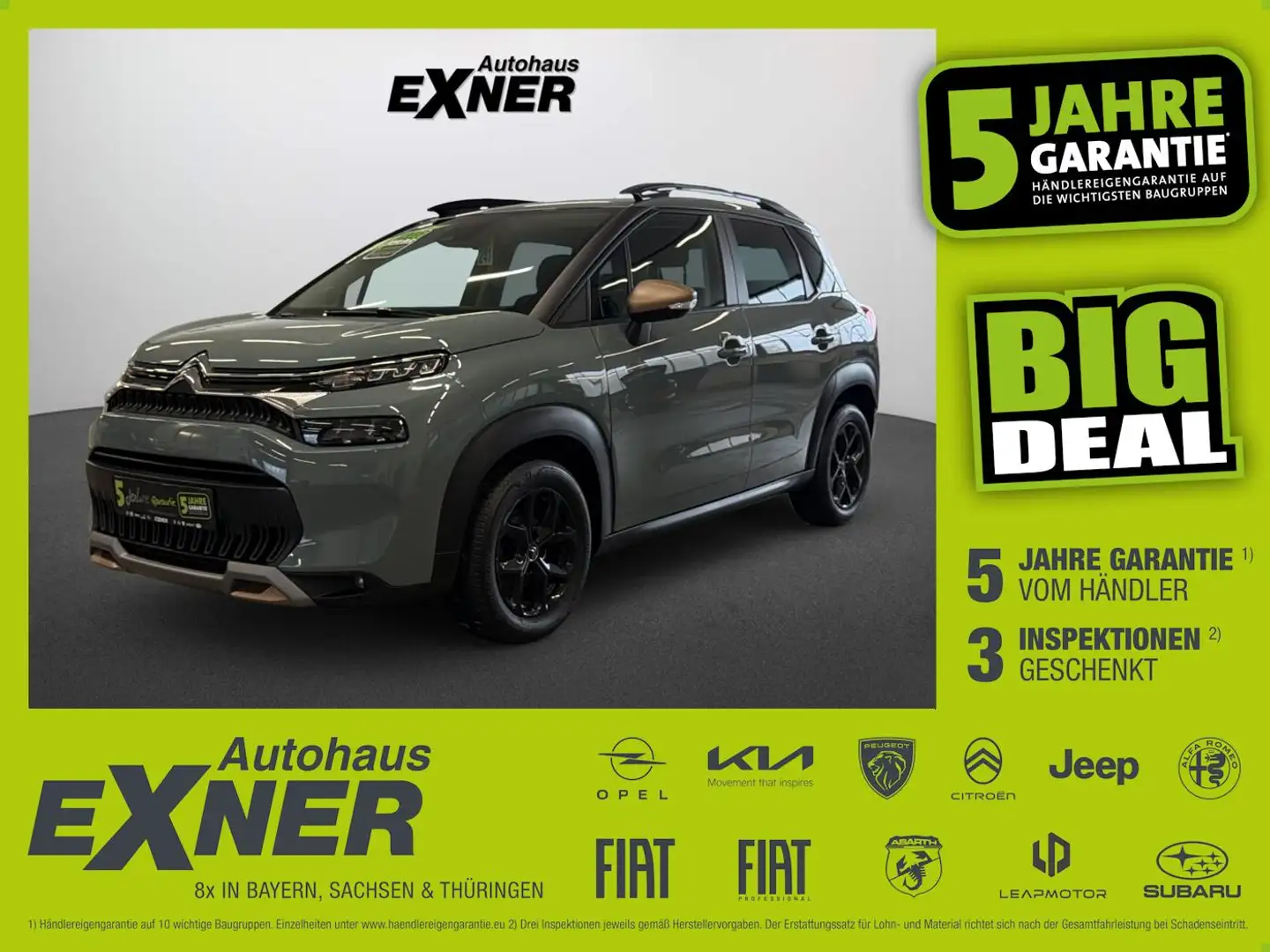 Citroen C3 Aircross 1.2 PureTech 110 C-SERIES LED+Navi Grün - 1