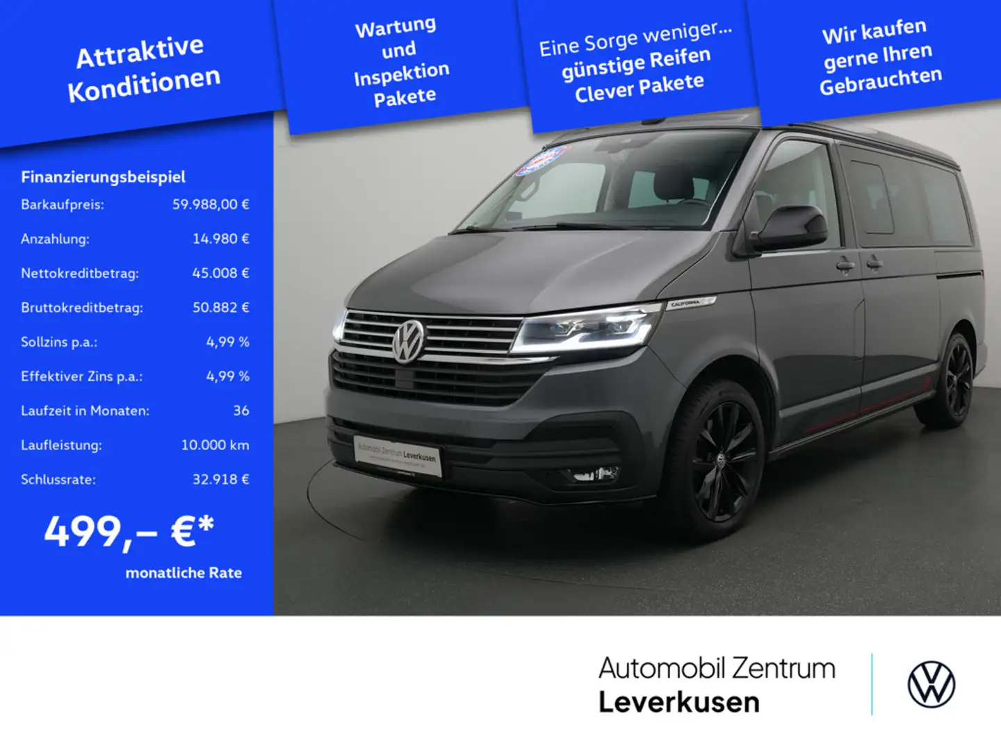 Volkswagen T6.1 California Beach Tour Edition DSG STANDH Grau - 1