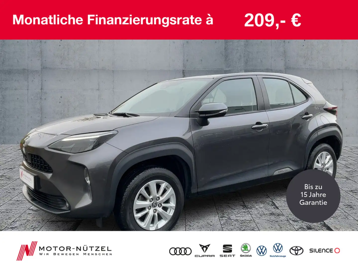 Toyota Yaris Cross 1.5Hybrid COMFORT ACC+APP+RFK+DAB+BT Grau - 1