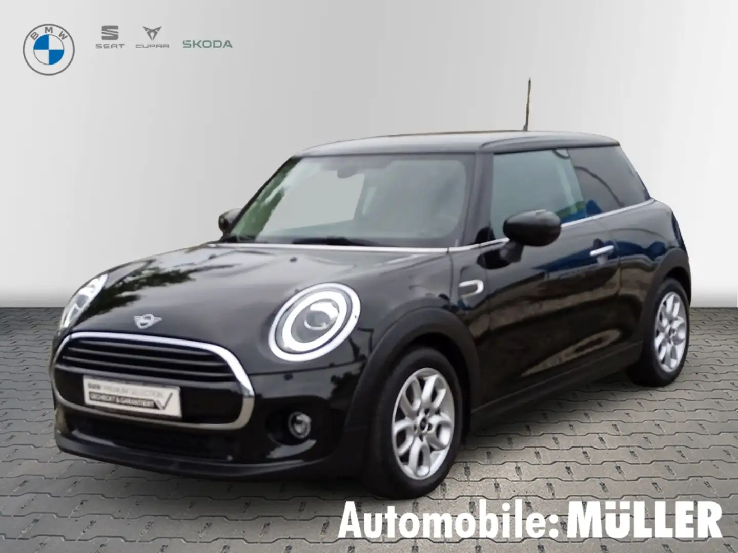 MINI Cooper 1.5 LED+NAVI+LEDER+ALARMANLAGE+PDC Zwart - 1