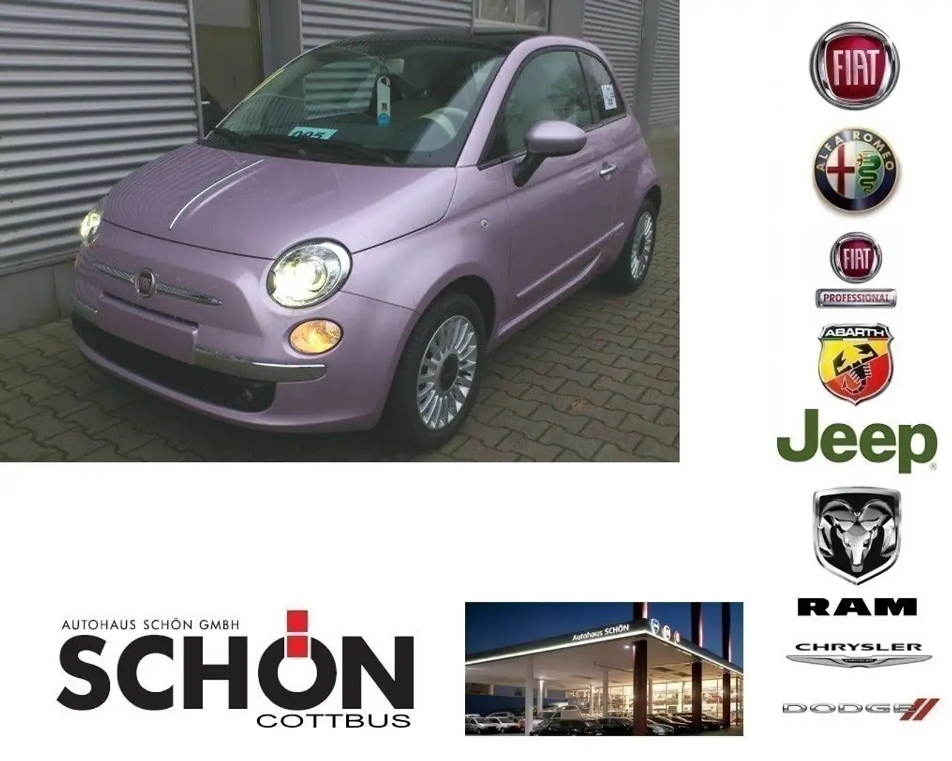 Fiat 500 Violett - 1