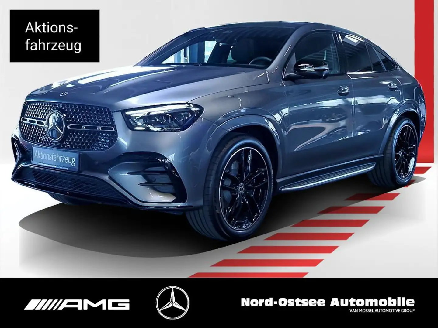 Mercedes-Benz GLE 450 d 4m Coupé AMG NIGHT PANO AHK HUD 22-ZO Grey - 1
