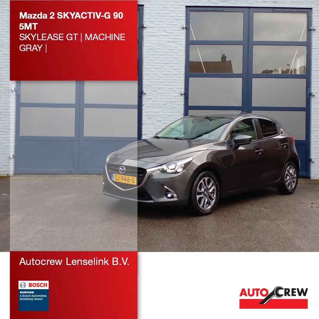 Mazda 2 1.5 SKYACTIV-G 90PK Skylease GT | Origineel NL | Grijs - 1