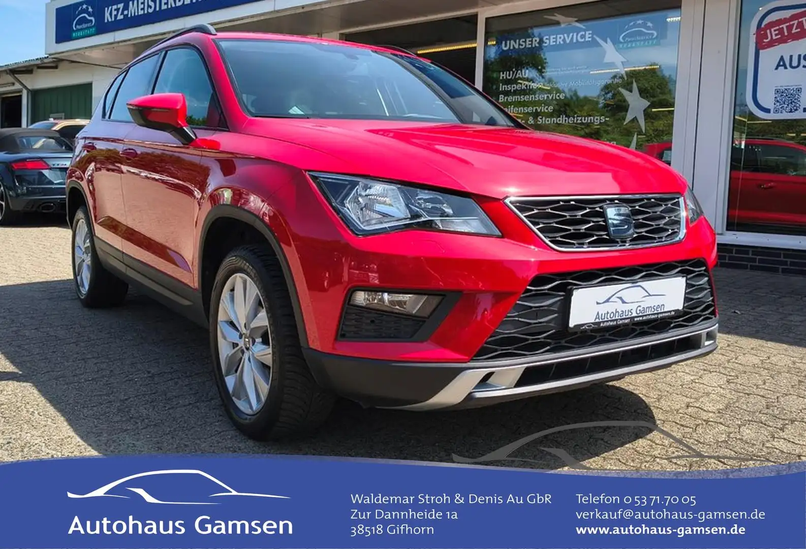 SEAT Ateca 1.6 TDI Style Navi/AHK/Winter/Alu Rot - 1