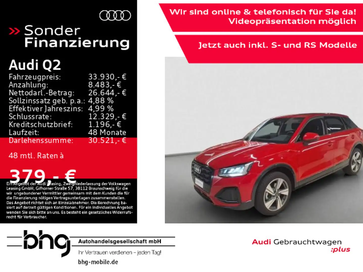 Audi Q2 35 TDI S tronic advanced Rot - 1