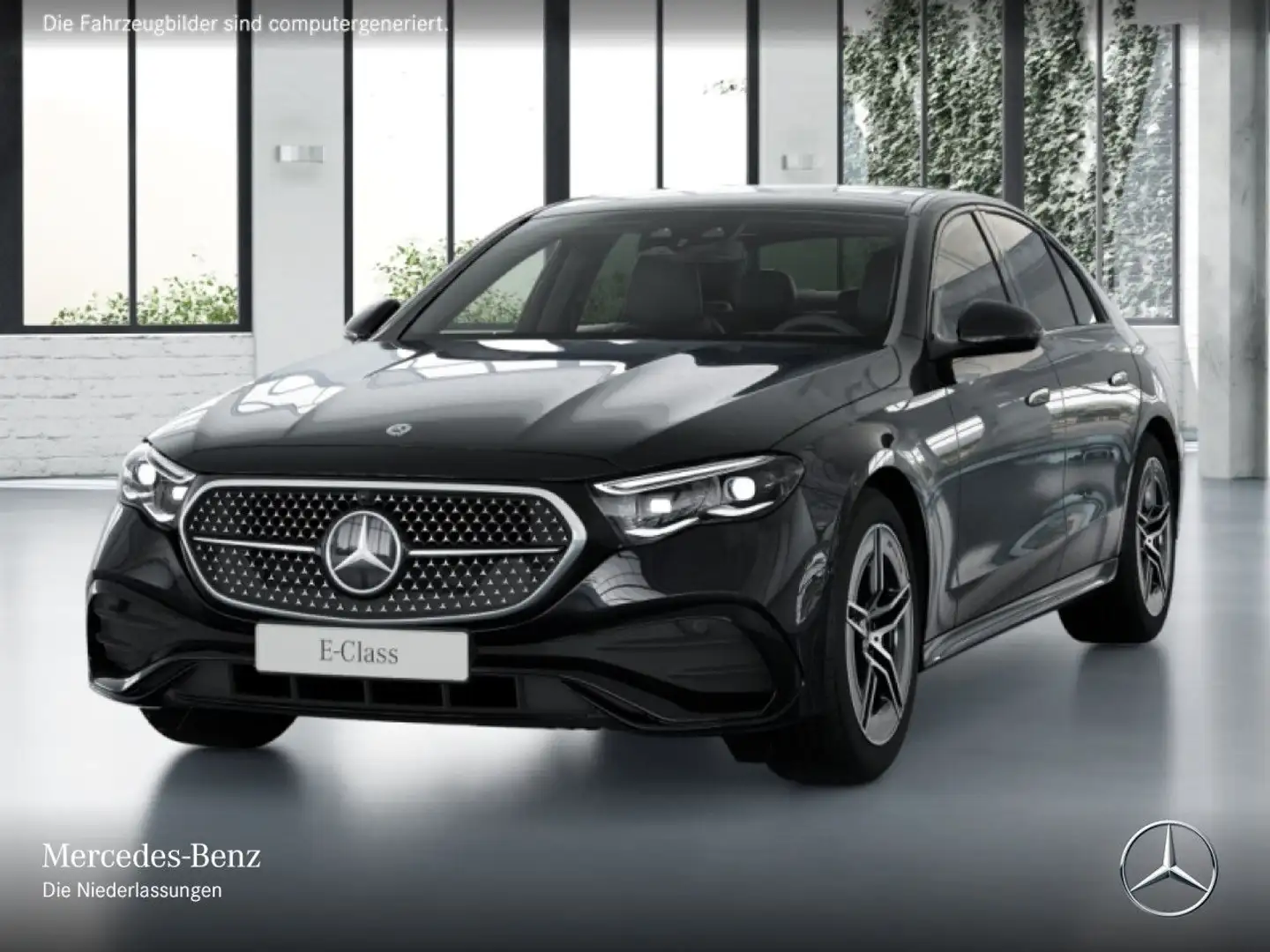 Mercedes-Benz E 220 d AMG Fahrass 360° Pano Burmester Distr. PTS Noir - 2