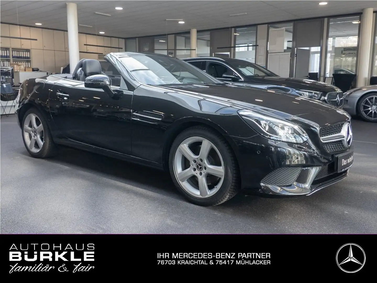 Mercedes-Benz SLC 200 Schalter,Panodach,LED,Totw,Navi,Airscarf Negru - 1
