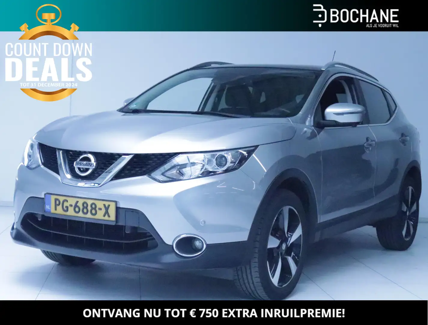 Nissan Qashqai 1.2 DIG-T 115 N-Connecta Clima/Navi/Camera/Panoram Gris - 1