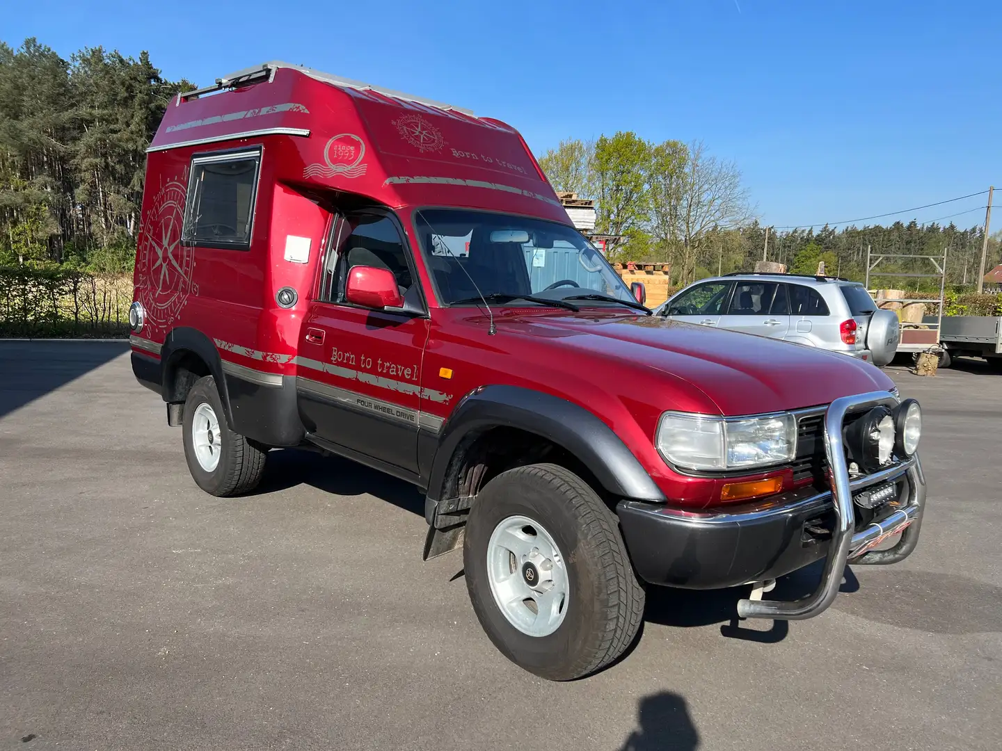 Toyota Land Cruiser HDJ80 12V mobilhome / kampeerwagen Rood - 2
