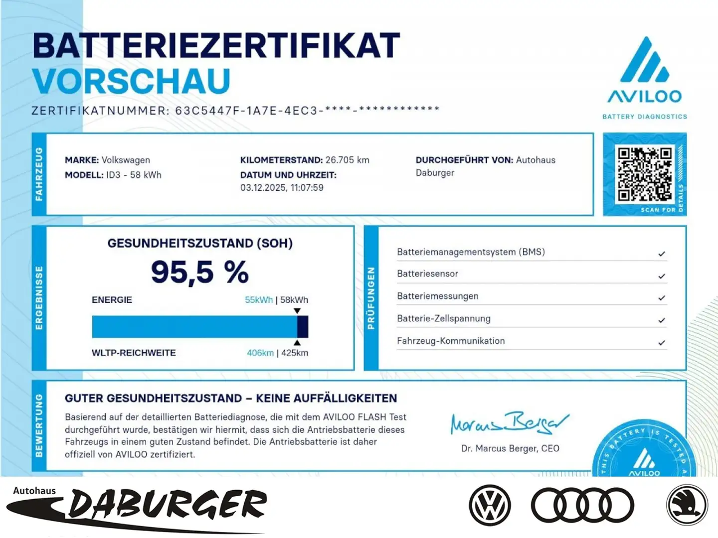 Volkswagen ID.3 Pro 62kWh FACELIFT ACC+18-Zoll+95,5%Aviloo Klima Grigio - 1
