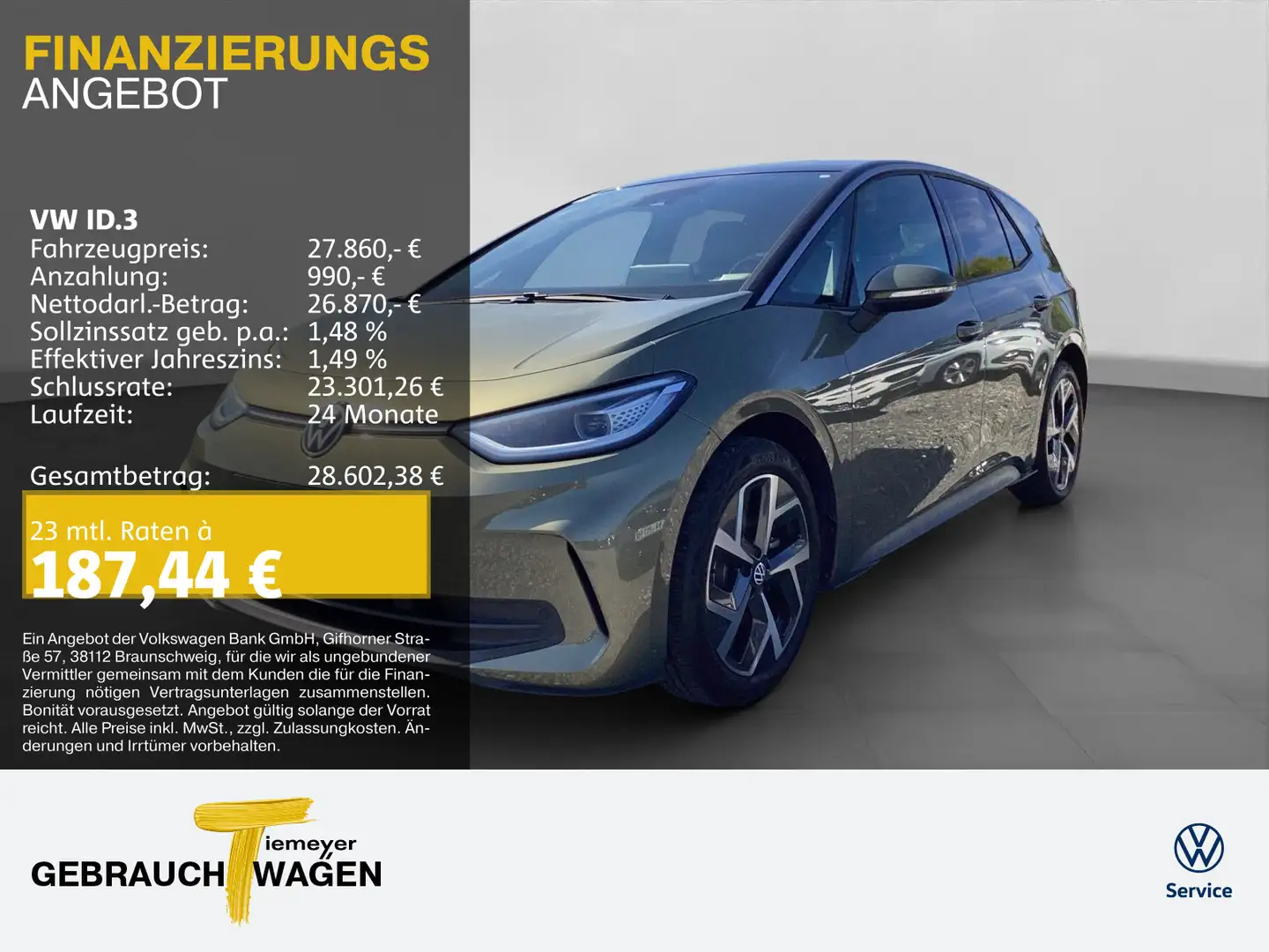 Volkswagen ID.3 PRO LM19 WÄRMEPUMPE KAMERA NAVI Grün - 1