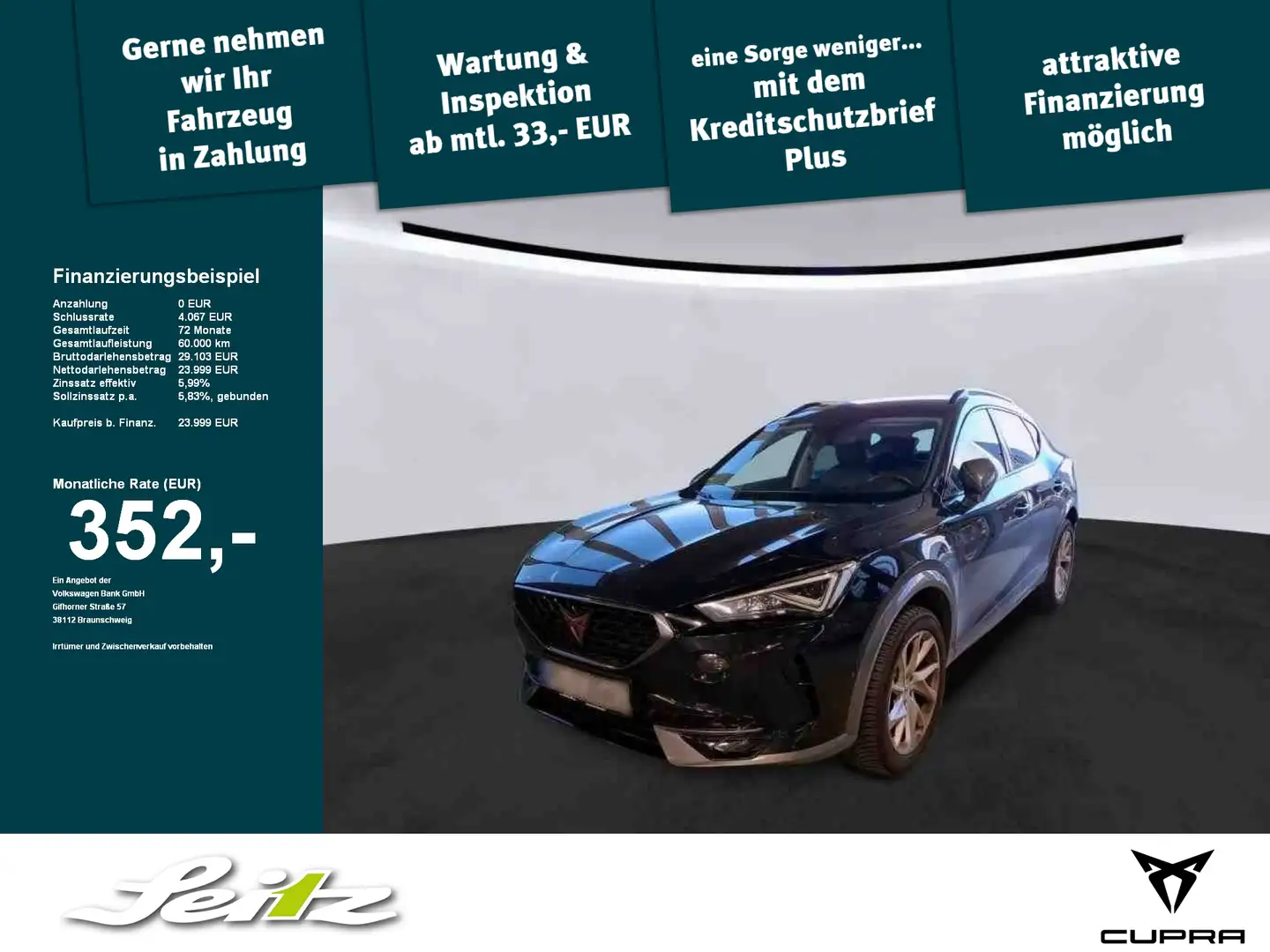 CUPRA Formentor 2.0 TDI *LED*PDC*NAVI*SITZH* Noir - 1