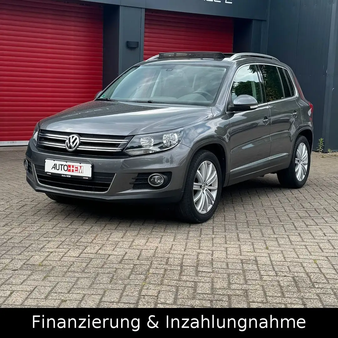 Volkswagen Tiguan Kamera AHK Panorama 1 Hand Scheckheft Grau - 1
