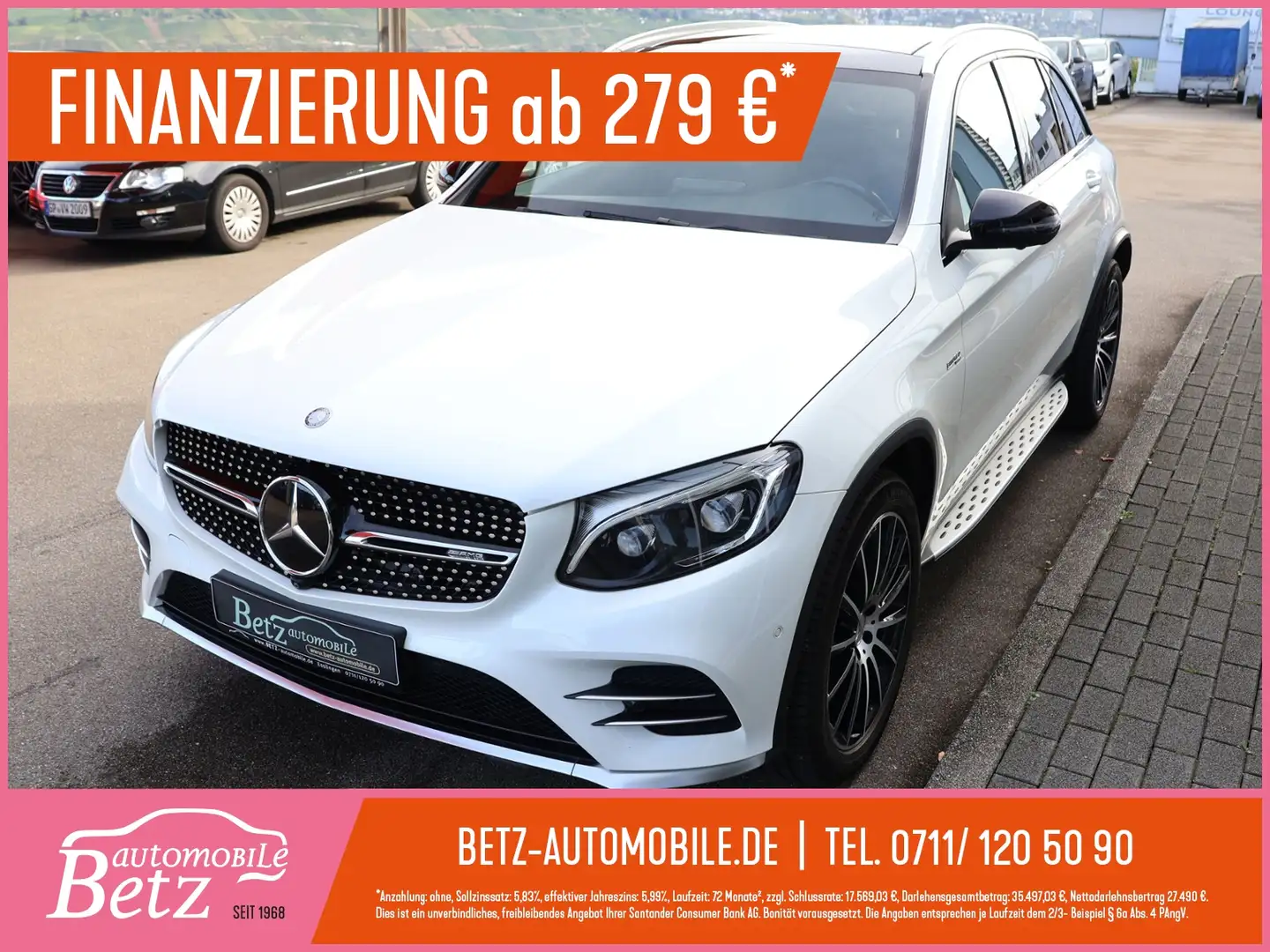 Mercedes-Benz GLC 200 43 AMG 4-Matic Distr. Pano 360° SHZ Weiß - 1
