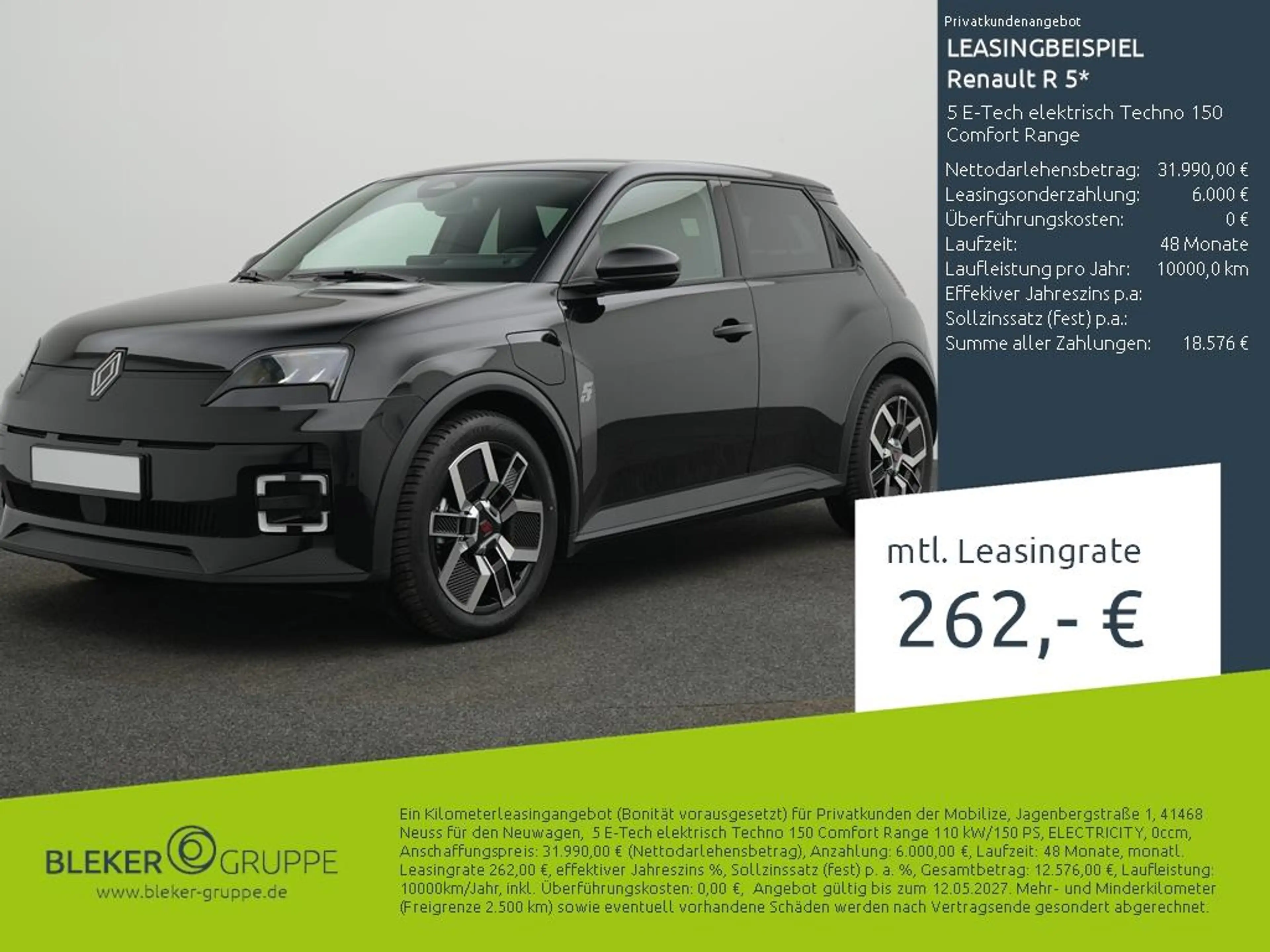 Renault R 5 5 E-Tech elektrisch Techno 150 Comfort Range