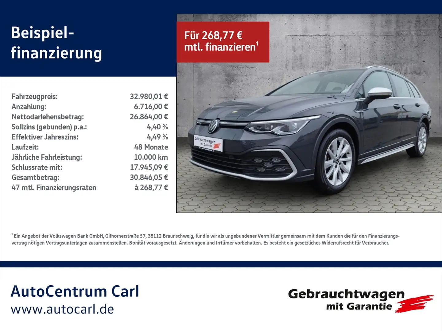 Volkswagen Golf Variant VIII Variant Alltrack 2.0TDI DSG/4Motion/Navi/ACC Grau - 1