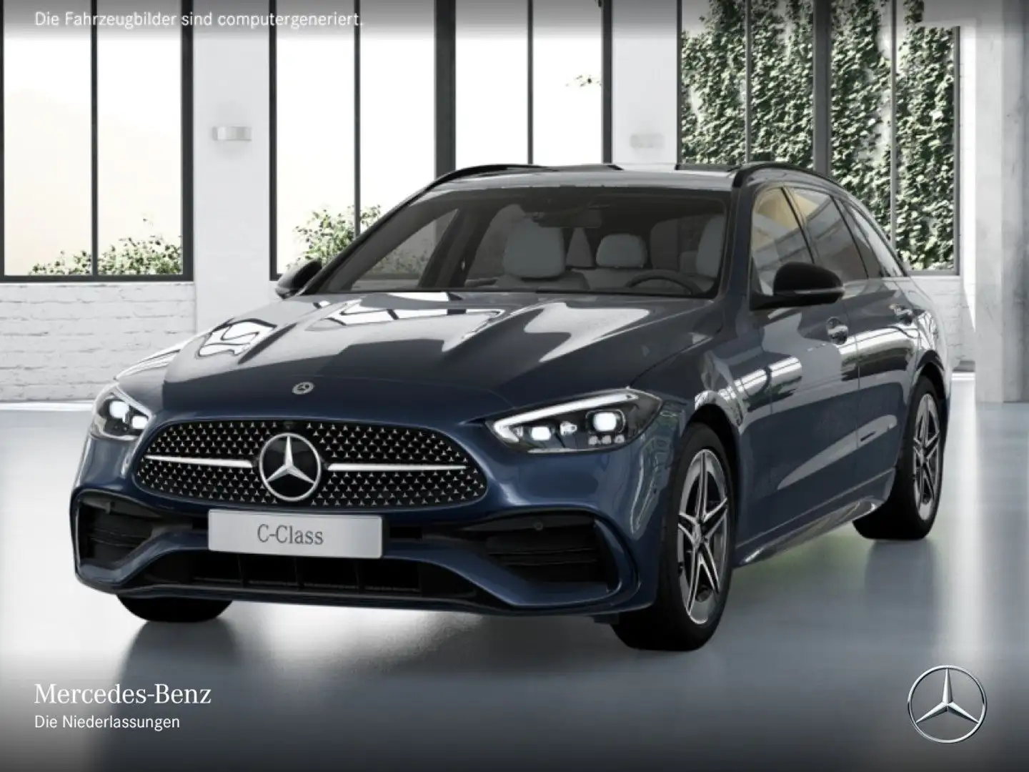 Mercedes-Benz C 300 e T AMG+NIGHT+PANO+360+TOTW+KEYLESS+9G Blau - 2