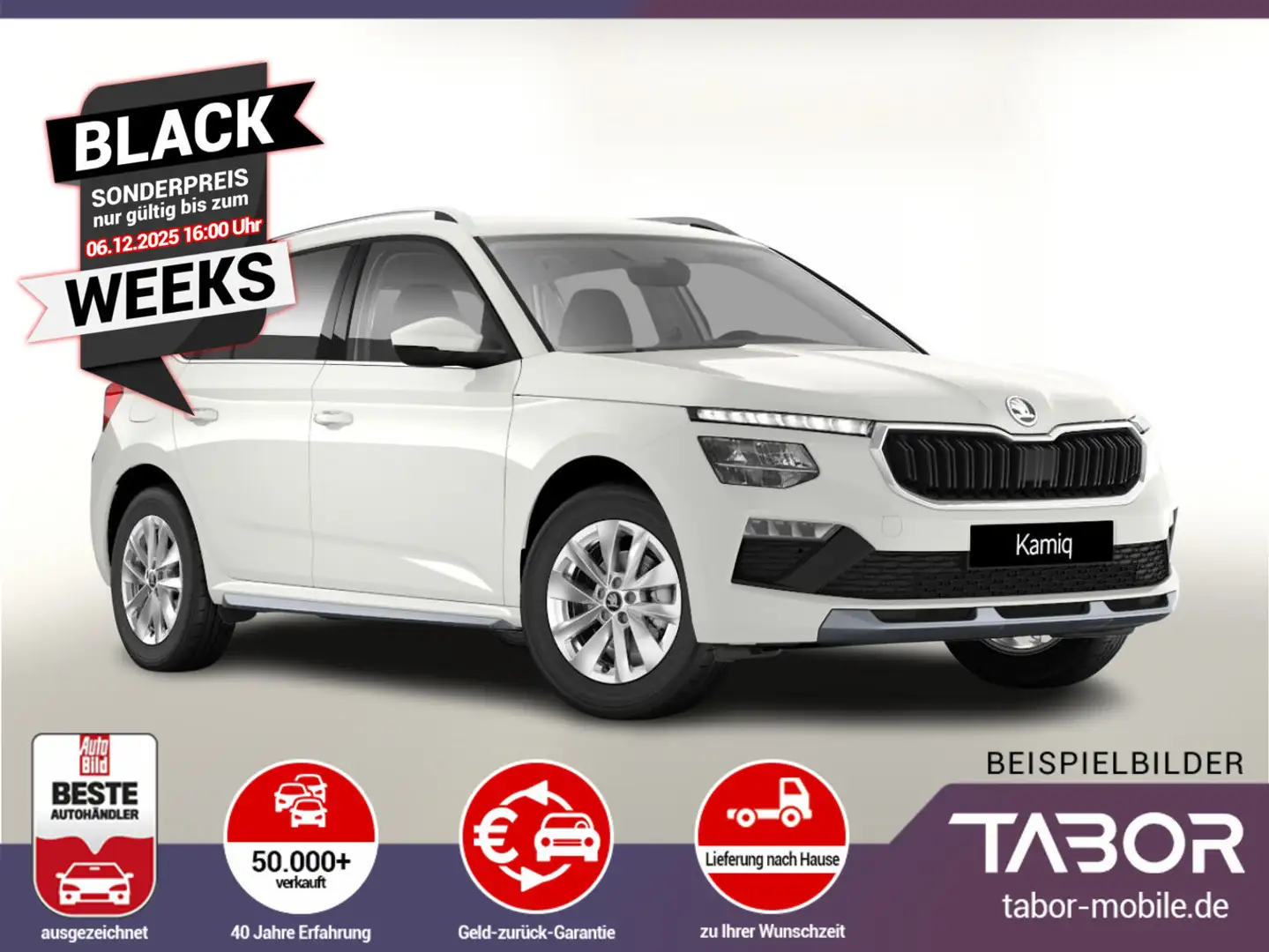 Skoda Kamiq DSG Selec Lodge SHZ PDC SunS Temp UVP-31%* Blanc - 1