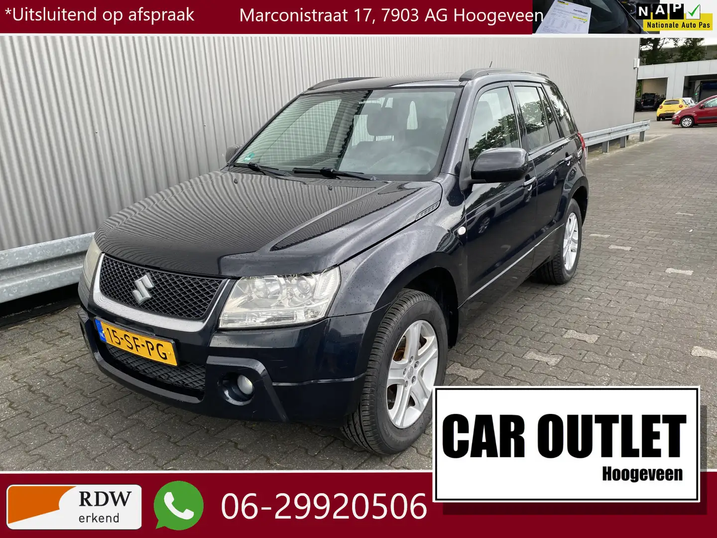 Suzuki Grand Vitara 2.0-16V Exclusive NAP, A/C, CC, JVC Bluetooth / US Zwart - 1