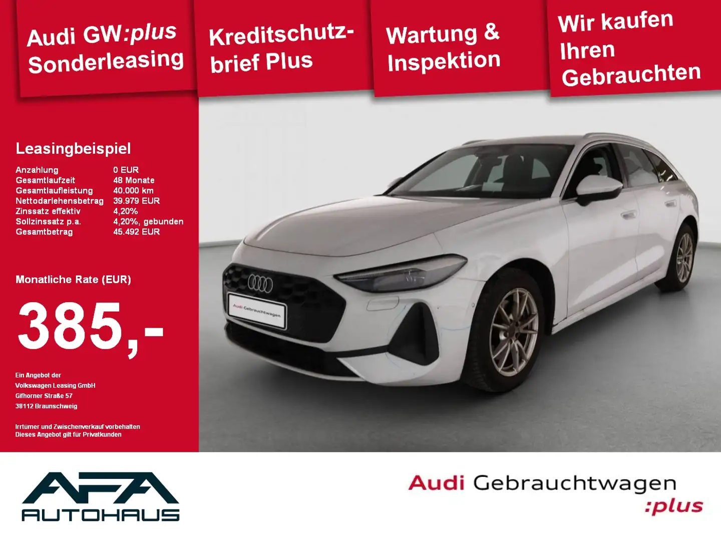 Audi A5 Avant TFSI S tronic RFK*ACC*S-Sitze*Leder Weiß - 1